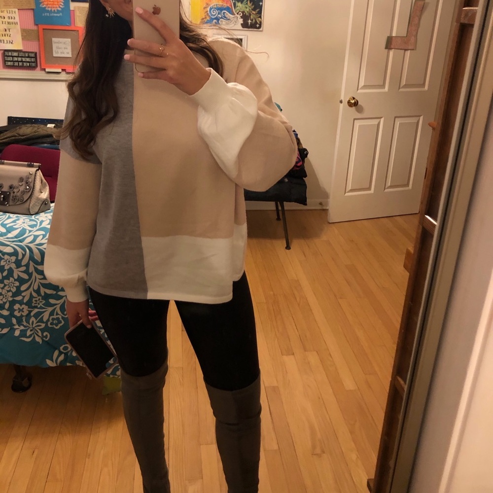 Color block oversized sweater - Picture 4 of 8